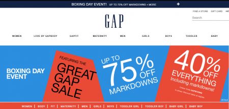 gap boxing day sale