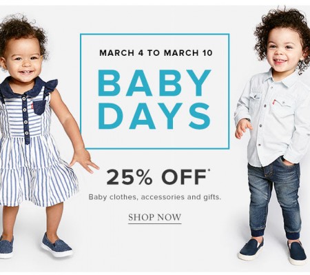 Hudson's Bay Baby Days - 25 Off Baby Clothes, Accessories and Gifts (Mar 4-10)