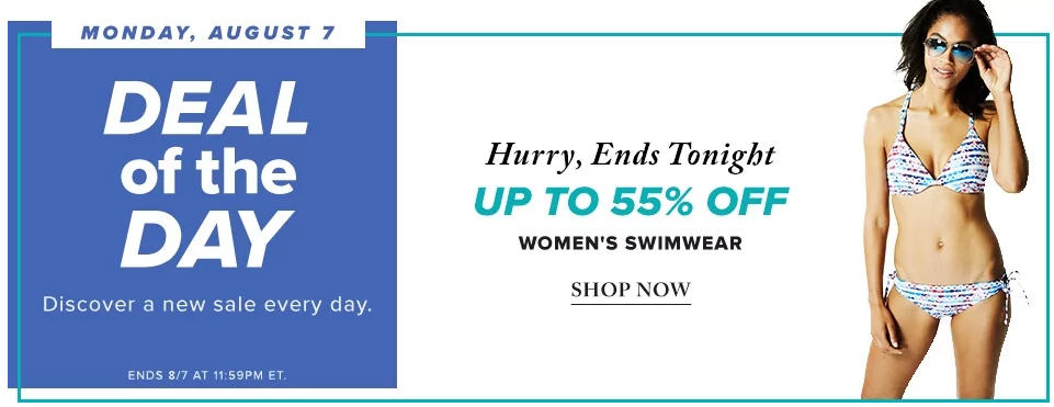 Hudson’s Bay: Deal of the Day – Up to 55% Off Women’s Swimwear (Aug 7)