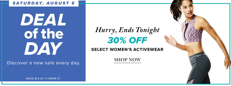 Hudson’s Bay: Deal of the Day – 30% Off Women’s Activewear (Aug 5)